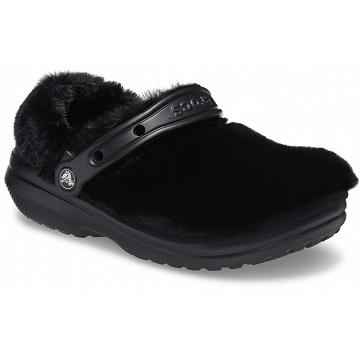 Crocs Classic Fur Sure Klumpa Női Fekete | HU 0096KORI